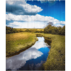 Shower Curtain - Tranquil Winding Brook, County Clare - James A. Truett - Moods of Ireland - Irish Art