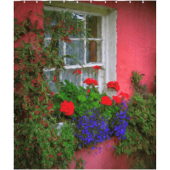 Shower Curtain - Irish Cottage Window at Bunratty Castle, County Clare - James A. Truett - Moods of Ireland - Irish Art