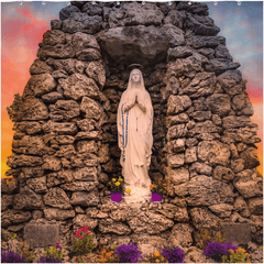 Shower Curtain - Sancta Maria Grotto, Kilnamona, County Clare - James A. Truett - Moods of Ireland - Irish Art