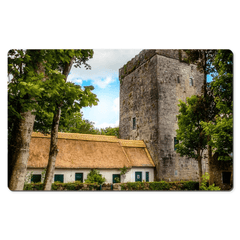 Desk Mat - Thoor Ballylee (Yeats Tower) and Thatched Cottage, County Galway - James A. Truett - Moods of Ireland - Irish Art
