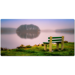 Desk Mat - Bench at Lake Knockalough, County Clare - James A. Truett - Moods of Ireland - Irish Art