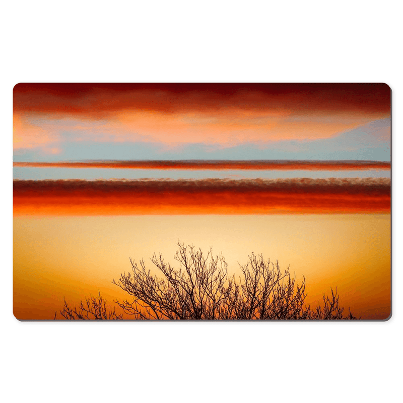 Desk Mat - Layered Irish Sunrise over Celtic Tree of life - James A. Truett - Moods of Ireland - Irish Art