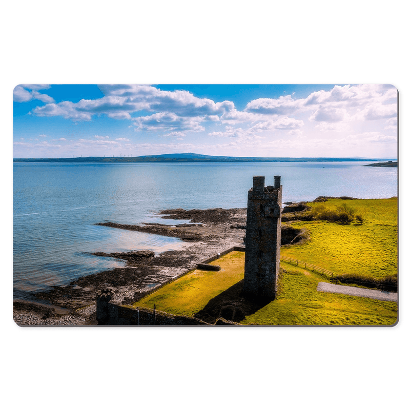 Desk Mat - 15th Century Medieval Carrigaholt Castle, County Clare - James A. Truett - Moods of Ireland - Irish Art