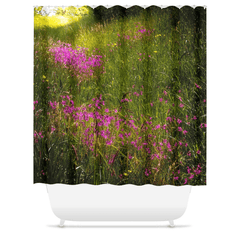 Shower Curtain - Roadside Wildflowers in County Clare, Ireland - James A. Truett - Moods of Ireland - Irish Art