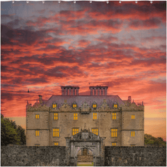 Shower Curtain - Sunset at Portumna Castle, County Galway - James A. Truett - Moods of Ireland - Irish Art