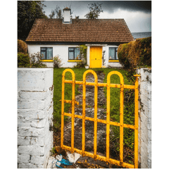 Print - Yellow Gate & Door, Ballyvaughan, County Clare - Moods of Ireland