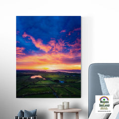 Canvas Wrap - Sunrise over Ballylean Lake and the Shannon Estuary, County Clare - James A. Truett - Moods of Ireland - Irish Art