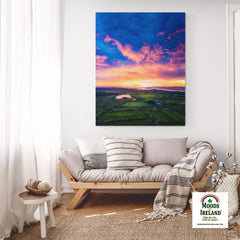 Canvas Wrap - Sunrise over Ballylean Lake and the Shannon Estuary, County Clare - James A. Truett - Moods of Ireland - Irish Art