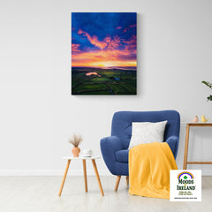 Canvas Wrap - Sunrise over Ballylean Lake and the Shannon Estuary, County Clare - James A. Truett - Moods of Ireland - Irish Art