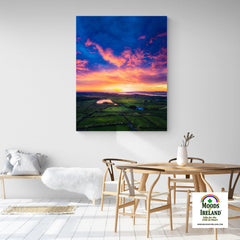 Canvas Wrap - Sunrise over Ballylean Lake and the Shannon Estuary, County Clare - James A. Truett - Moods of Ireland - Irish Art