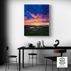 Canvas Wrap - Sunrise over Ballylean Lake and the Shannon Estuary, County Clare - James A. Truett - Moods of Ireland - Irish Art