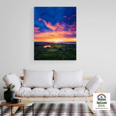 Canvas Wrap - Sunrise over Ballylean Lake and the Shannon Estuary, County Clare - James A. Truett - Moods of Ireland - Irish Art