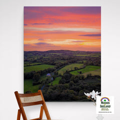 Canvas Wrap - Sunset over Kildysart Countryside, County Clare, Ireland - James A. Truett - Moods of Ireland - Irish Art