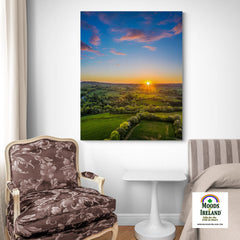 Canvas Wrap - May Irish Sunset over County Clare Countryside - James A. Truett - Moods of Ireland - Irish Art