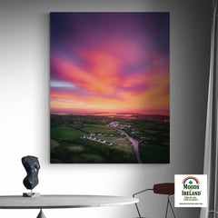 Canvas Wrap - Pink Winter Sunrise over Kildysart, County Clare - James A. Truett - Moods of Ireland - Irish Art