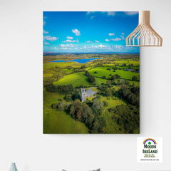Canvas Wrap - Medieval Dysert O'Dea Castle and Ballycullinan Lough, County Clare - James A. Truett - Moods of Ireland - Irish Art