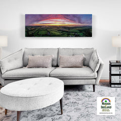 Panorama Canvas - Autumn Sunrise over Kildysart, County Clare - James A. Truett - Moods of Ireland - Irish Art