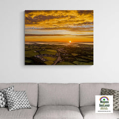 Canvas Wrap - Autumn Sunrise over Kildysart Village and Shannon Estuary - James A. Truett - Moods of Ireland - Irish Art