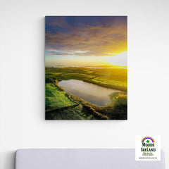 Canvas Wrap - Autumn Sunrise over Ballylean Lake, Kildysart, County Clare - James A. Truett - Moods of Ireland - Irish Art