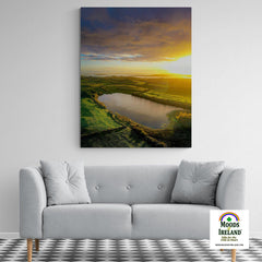 Canvas Wrap - Autumn Sunrise over Ballylean Lake, Kildysart, County Clare - James A. Truett - Moods of Ireland - Irish Art