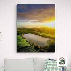 Canvas Wrap - Autumn Sunrise over Ballylean Lake, Kildysart, County Clare - James A. Truett - Moods of Ireland - Irish Art