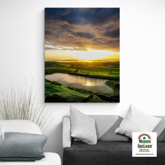 Canvas Wrap - Sunrise Reflections in Ballylean Lough, County Clare, Ireland - James A. Truett - Moods of Ireland - Irish Art