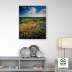Canvas Wrap - Irish Countryside Vista from the Hills of Frure, County Clare - Moods of Ireland