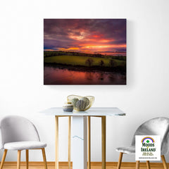 Canvas Wrap - Molten Sunrise over Inishcorker Island, County Clare - James A. Truett - Moods of Ireland - Irish Art