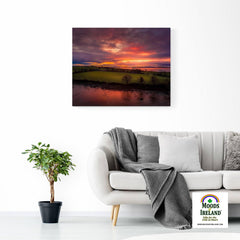 Canvas Wrap - Molten Sunrise over Inishcorker Island, County Clare - James A. Truett - Moods of Ireland - Irish Art