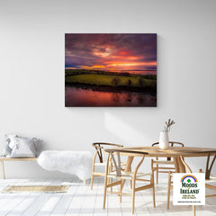 Canvas Wrap - Molten Sunrise over Inishcorker Island, County Clare - James A. Truett - Moods of Ireland - Irish Art