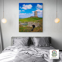 Canvas Wrap - Castle on a Hill, Doonagore, County Clare - James A. Truett - Moods of Ireland - Irish Art