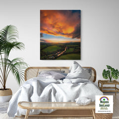 Canvas Wrap - Winter Sunset over Meadows of County Clare - James A. Truett - Moods of Ireland - Irish Art