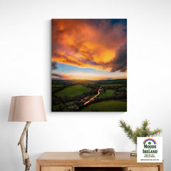 Canvas Wrap - Winter Sunset over Meadows of County Clare - James A. Truett - Moods of Ireland - Irish Art