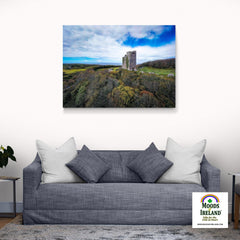 Canvas Wrap - Ballinalacken Castle Vista of Atlantic Ocean, County Clare - James A. Truett - Moods of Ireland - Irish Art