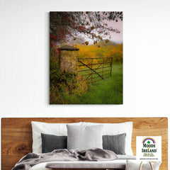Canvas Wrap - Gate to Misty Irish Autumn in County Clare - James A. Truett - Moods of Ireland - Irish Art