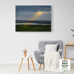 Canvas Wrap - Rays of Hope Over Ireland's Shannon Estuary, County Clare - James A. Truett - Moods of Ireland - Irish Art