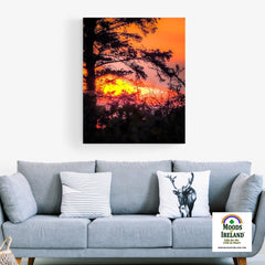 Canvas Wrap - Tree Silhouette in Sunrise, County Clare - James A. Truett - Moods of Ireland - Irish Art