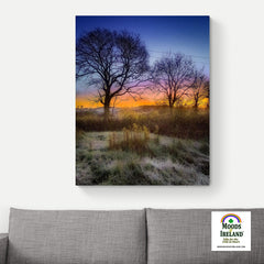 Canvas Wrap - Frosty Morning at Sunrise over Kildysart, County Clare - James A. Truett - Moods of Ireland - Irish Art