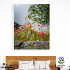 Canvas Wrap - Wildflowers in Limestone Bed, County Clare - James A. Truett - Moods of Ireland - Irish Art