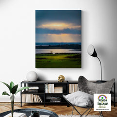 Canvas Wrap - Morning Sun Rays over Shannon Estuary, County Clare - James A. Truett - Moods of Ireland - Irish Art