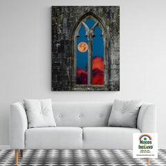 Canvas Wrap - Moonrise over Quin Abbey, County Clare - James A. Truett - Moods of Ireland - Irish Art