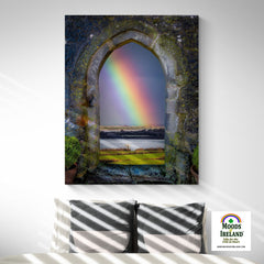 Canvas Wrap - Spring Rainbow over Ireland's Shannon Estuary, County Clare - James A. Truett - Moods of Ireland - Irish Art