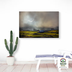 Canvas Wrap - Solar Eclipse Over Irish Countryside, County Clare - James A. Truett - Moods of Ireland - Irish Art