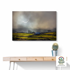 Canvas Wrap - Solar Eclipse Over Irish Countryside, County Clare - James A. Truett - Moods of Ireland - Irish Art