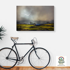 Canvas Wrap - Solar Eclipse Over Irish Countryside, County Clare - James A. Truett - Moods of Ireland - Irish Art