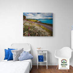 Canvas Wrap - Field of blooms along Shannon Estuary, County Clare - James A. Truett - Moods of Ireland - Irish Art