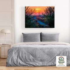 Canvas Wrap - Misty Sunrise over County Clare - James A. Truett - Moods of Ireland - Irish Art