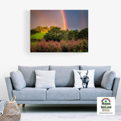 Canvas Wrap - County Clare Rainbow and Wildflowers - James A. Truett - Moods of Ireland - Irish Art
