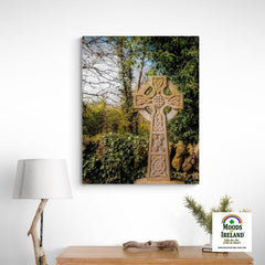 Canvas Wrap - Celtic Cross at Dysert O'Dea Graveyard, County Clare - James A. Truett - Moods of Ireland - Irish Art