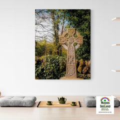 Canvas Wrap - Celtic Cross at Dysert O'Dea Graveyard, County Clare - James A. Truett - Moods of Ireland - Irish Art